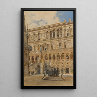 Rudolf von Alt - Courtyard of the Doges Palace Venice.webp