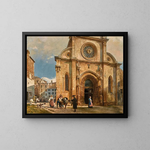La cathédrale Saint-Jacques de Šibenik - Rudolf von Alt — oprawiony obraz na ścianie