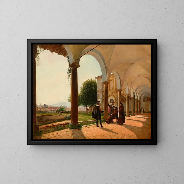 Śmierć Torquato Tasso w Sant'Onofrio na Gianicolo, Rzym - Rudolf von Alt — oprawiony obraz na ścianie