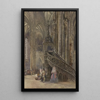 Rudolf von Alt - The Interior of the Cathedral of Saint Stephen at Vienna.webp
