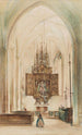 ołtarza maryjnego w kościele w Hallstatt - Rudolf von Alt — widok dzieła