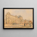 Uniwersytet Wiedeński na Ringstrasse z konnym tramwajem i postaciami, widok na budynek jeszcze w budowie w 1878 roku, wzniesiony przez Heinricha von Ferstela 1873-1884 - Rudolf von Alt — oprawiony obraz na ścianie