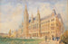 L'Hôtel de Ville de Vienne et la Place de l'Hôtel de Ville avec des Figures - Rudolf von Alt — widok dzieła