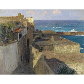 Ruelle étroite à Forio - Alfred Zoff | Reproduction Tableau Décoration murale affiche copie