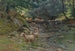 Troupeau de moutons et petits bergers au bord du ruisseau - Ruggero Panerai — widok dzieła