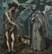 Święty Jan Chrzciciel i Święty Franciszek z Asyżu - Pracownia El Greco — widok dzieła