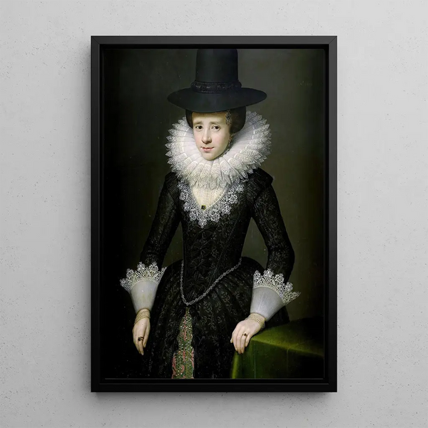 Portret Anny Boudaen Courten - Salomon Mesdach — oprawiony obraz na ścianie