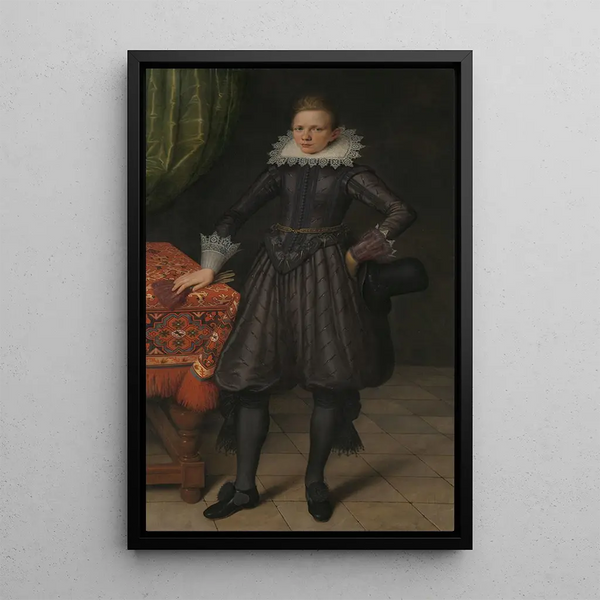 Portret Petera Courtena - Salomon Mesdach — oprawiony obraz na ścianie