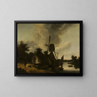 Salomon Rombouts - Landscape with a windmill.webp