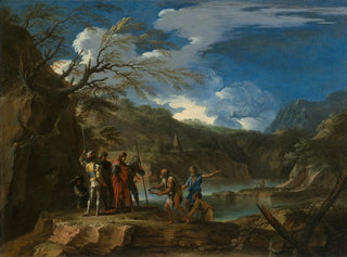 Polycrate i rybak - Salvator Rosa — widok dzieła