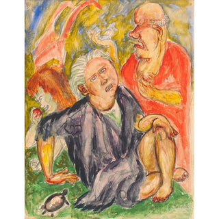 Samtal - Nils Dardel | Reproduction Tableau Décoration murale affiche copie