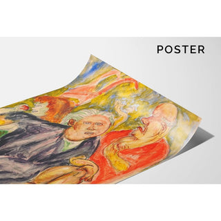 Samtal - Nils Dardel | Reproduction Tableau Décoration murale affiche copie