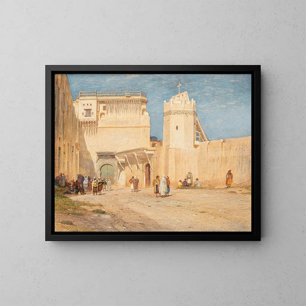 Rozmowy po południu - Samuel Colman — oprawiony obraz na ścianie