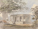 Mężczyzna europejski wchodzący do bungalow w Indiach - Samuel Davis — widok dzieła