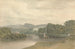 Scena nad rzeką z nieznanym domem wiejskim - Samuel Davis — widok dzieła