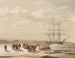 Wyprawa startowa z imprezy na sankach HMS Investigator w zatoce Mercy pod dowództwem porucznika Gurneya Cresswella, 15 kwietnia 1853 r. - Samuel Gurney Cresswell — widok dzieła