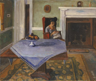 Wnętrze farmy - Samuel Halpert — widok dzieła