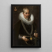 Portret mężczyzny z fryzą - Samuel Hofmann — oprawiony obraz na ścianie