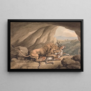 Samuel Howitt - Lion Attacking a Stag.webp