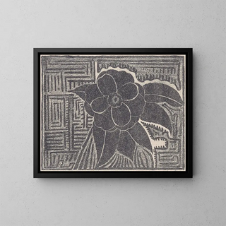 Samuel Jessurun de Mesquita - Camelia zwart rondom een doolhofachtig patroon.webp
