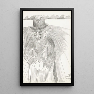 Samuel Jessurun de Mesquita - Man met een hoge hoed in een weiland.webp