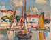 Bateaux au port - Samuel John Peploe — widok dzieła