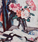 Róże w wazonie ze szkła - Samuel John Peploe — widok dzieła
