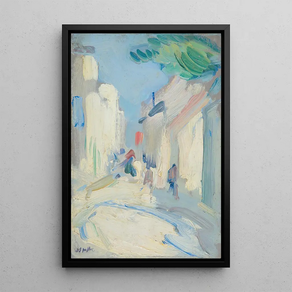 Scena uliczna we Francji - Samuel John Peploe — oprawiony obraz na ścianie