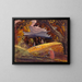 Żniwiarzy w świetle ognia - Samuel Palmer — oprawiony obraz na ścianie