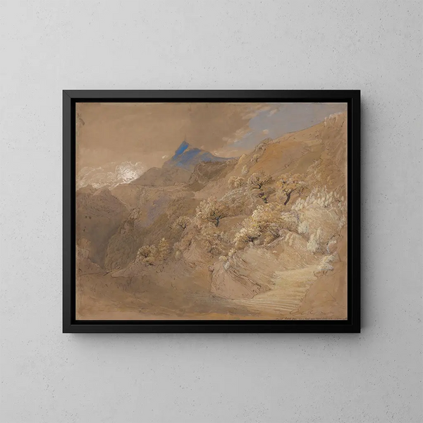 Mont Siabod z TynyCoed niedaleko Capel Curig - Samuel Palmer — oprawiony obraz na ścianie