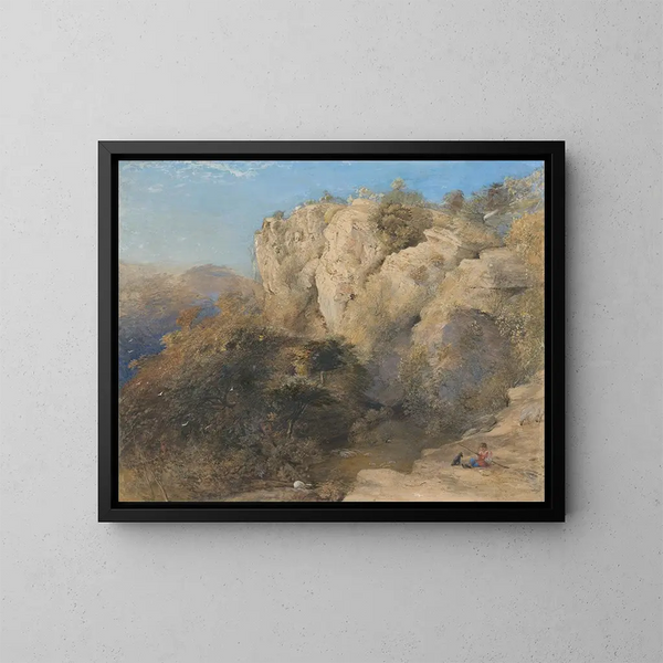 krajobrazu skalistego w Walii - Samuel Palmer — oprawiony obraz na ścianie