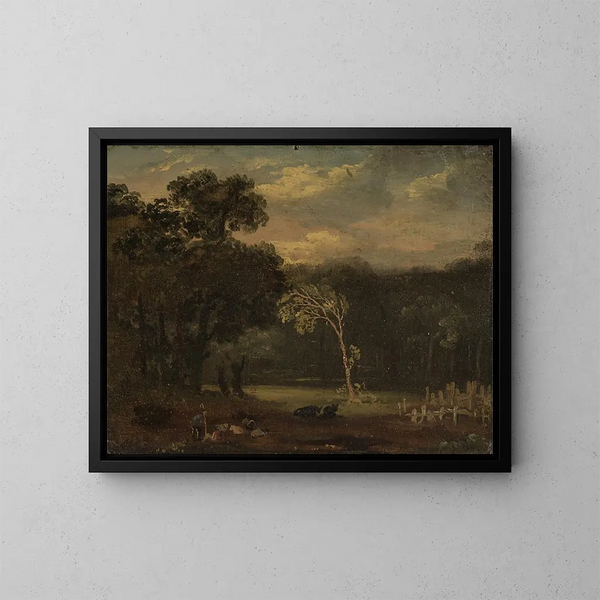 szkiców z natury w parku Sion - Samuel Palmer — oprawiony obraz na ścianie