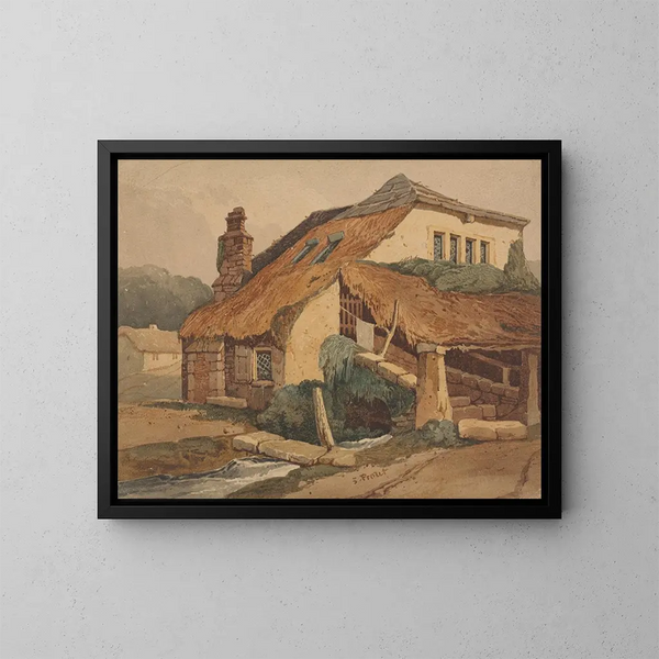 Kingsteignton, Devon - Samuel Prout — oprawiony obraz na ścianie