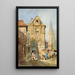 Marché à Bruges - Samuel Prout — oprawiony obraz na ścianie