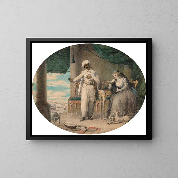 Othello i Desdemona w Wenecji - Samuel Shelley — oprawiony obraz na ścianie