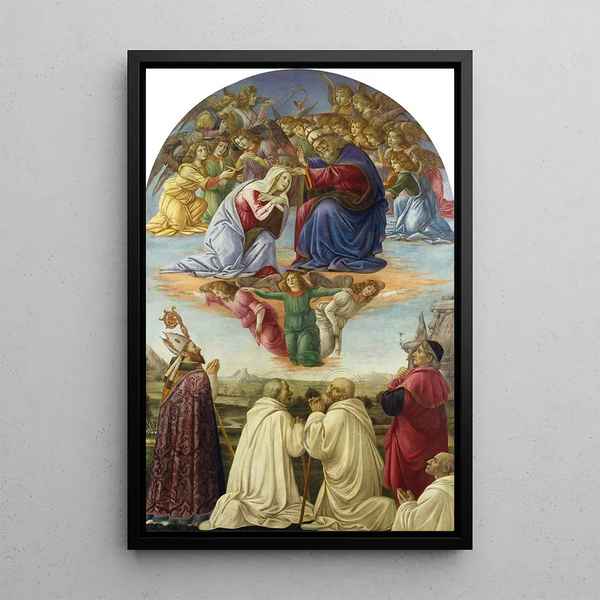 Le Couronnement de la Vierge - Sandro Botticelli — oprawiony obraz na ścianie