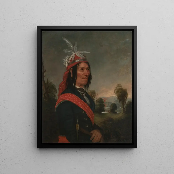 Portret szefa Ossahinta narodu Onondaga - Sanford Thayer — oprawiony obraz na ścianie