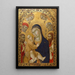 La Vierge à l'Enfant avec les saints Jérôme, Jean-Baptiste, Bernardin et Barthélemy - Sano di Pietro — oprawiony obraz na ścianie