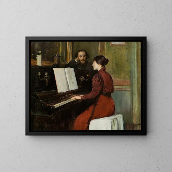 Un roman - Santiago Rusiñol — oprawiony obraz na ścianie