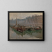 Łodzie na Sekwanie - Santiago Rusiñol — oprawiony obraz na ścianie