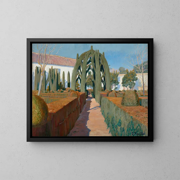 Le Jardin de la Danseuse Granada - Santiago Rusiñol — oprawiony obraz na ścianie
