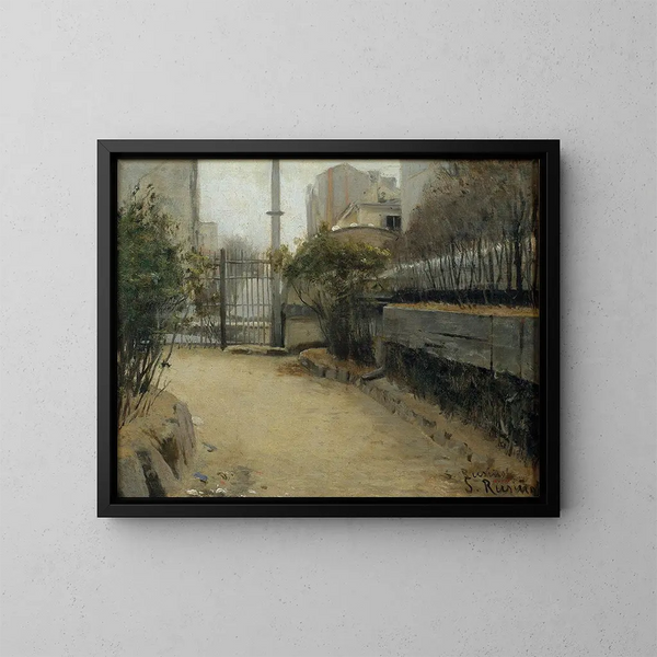 Ogrody Montmartre - Santiago Rusiñol — oprawiony obraz na ścianie