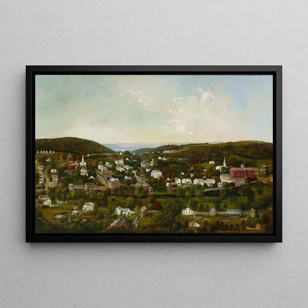 Winsted Connecticut - Sarah E Harvey — oprawiony obraz na ścianie
