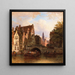 Scena w Amsterdamie - Elias Pieter van Bommel — oprawiony obraz na ścianie