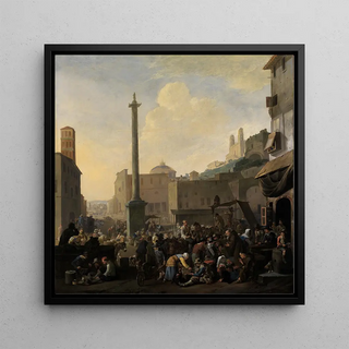 Scène de marché romaine - Johannes Lingelbach
