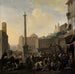 Scena rynku rzymskiego - Johannes Lingelbach — widok dzieła