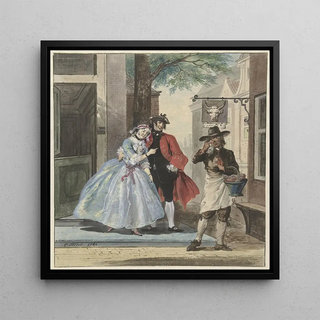 Scène de théâtre avec la tête de mouton - Cornelis Troost