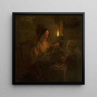 Scène figurative à la lumière des bougies - Michiel Versteegh