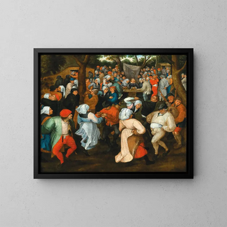 La Danse de la Mariée - Szkoła Pieter Brueghel II — oprawiony obraz na ścianie