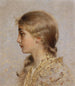 Dziewczyna w profilu - Sebastian Lucius — widok dzieła